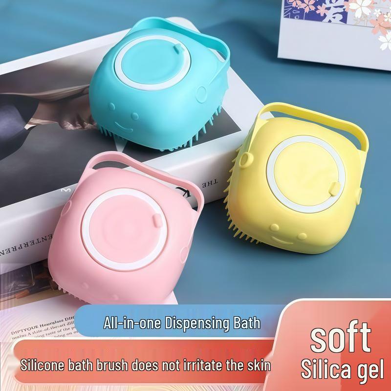 Silicone Pet Bath Brush: Dog & Cat Scrubber and Massager
