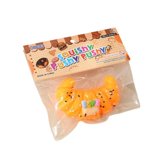Stress Relief Croissant Squeeze Toy Waffle Donut Cheese Bread Sensory Toy Simulated Food Pinch Fidget Toy Decompression Tools