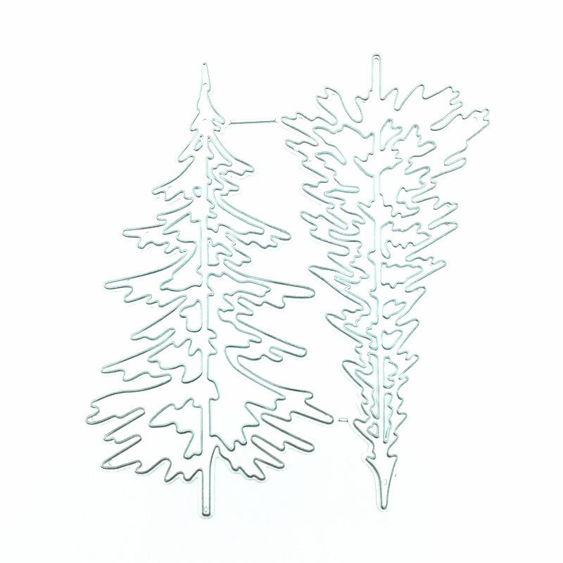 1/2/4Pcs Paper Album Knife Embossing Decor Christmas Trees Diy Metal Cutting Dies Stencil Scrapbooking Card Stamp Craft Mould