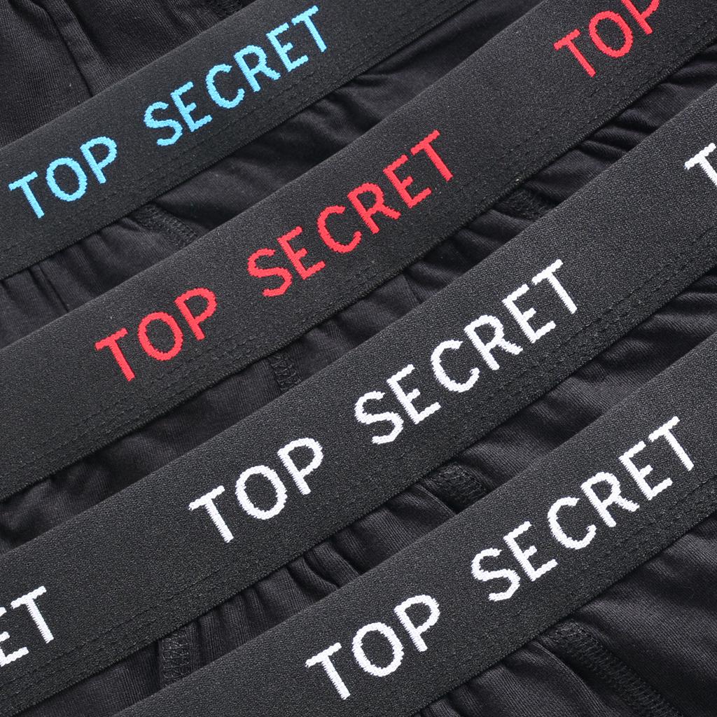 Top Secret Men' Cotton Boxer Shorts 4 Pack Size