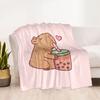 Panda Drinking Bubble Tea Blankets are suitable for living rooms, bedrooms, camping, and other places, making them an ideal choice for gifts.