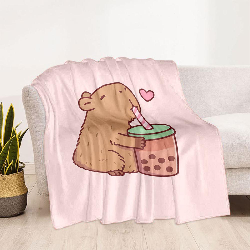 Panda Drinking Bubble Tea Blankets are suitable for living rooms, bedrooms, camping, and other places, making them an ideal choice for gifts.