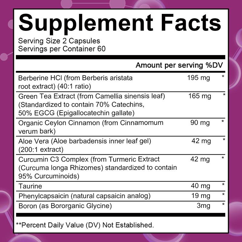 Green Tea Extract Dietary Supplement, With Curcumin C3 Complex, 120 Capsules