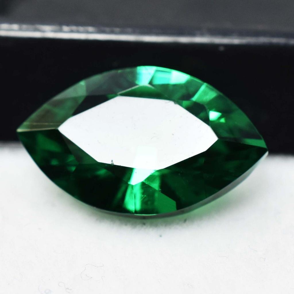 Natural Green Garnet Marquise Shape Ring Size 8.10 Ct Gemstone CERTIFIED MA-747