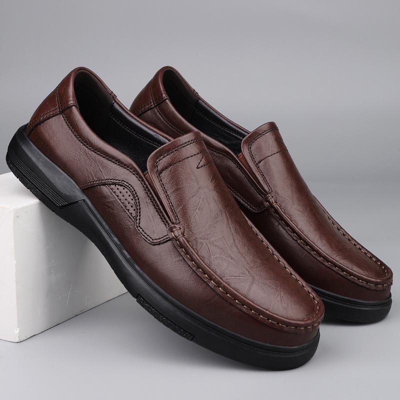 Fashion Genuine Leather Men Casual Shoes Summer Slip on Loafers Hot Sale Driving Shoes Business Flats Handmade Moccasins Driving Shoes
