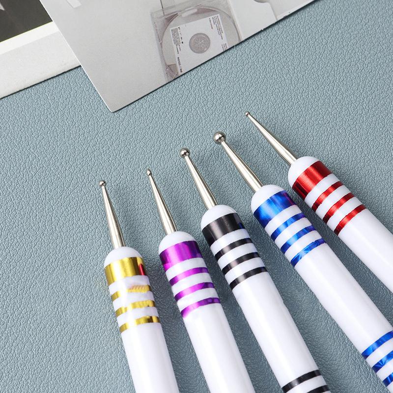 5Pcs/Set 2-Way Silicone Nail Art Pen Carving Emboss Hollow Gel Shaping Nail Brush Diy Dotting Pen Manicure Drawing Painting Tool