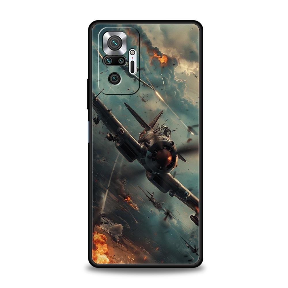 Aircraft Airplane Cool Phone Case For Xiaomi Redmi Note 14 13 12 5G 11 10 Pro Plus 4G 9S 9 14C 13C 12C 10C 9C 9A Soft TPU Cover