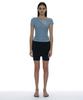 PARTIMENTO WOMEN Numbering Asymmetrical Layered Top_Blue Gray