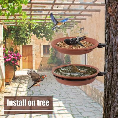 2pcs Hummingbird Feeding Tray Outdoor Large Capacity Bird Feeder Simple Installation With Sturdy
