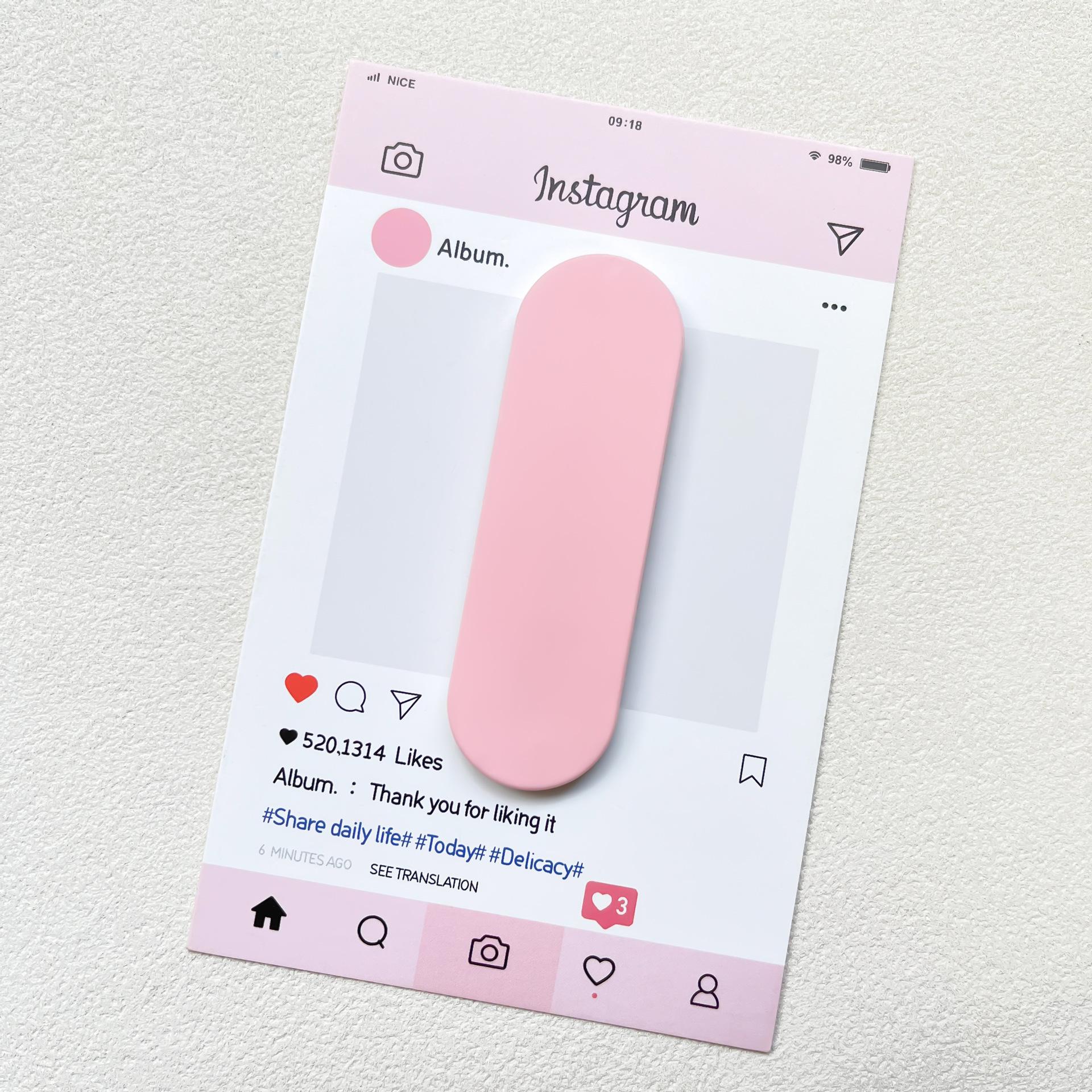 

Simple Macaron Solid Color Slim Push-Pull Phone Grip Holder Back Adhesive Phone U-shaped Desktop Support Anti Drop Finger Strap