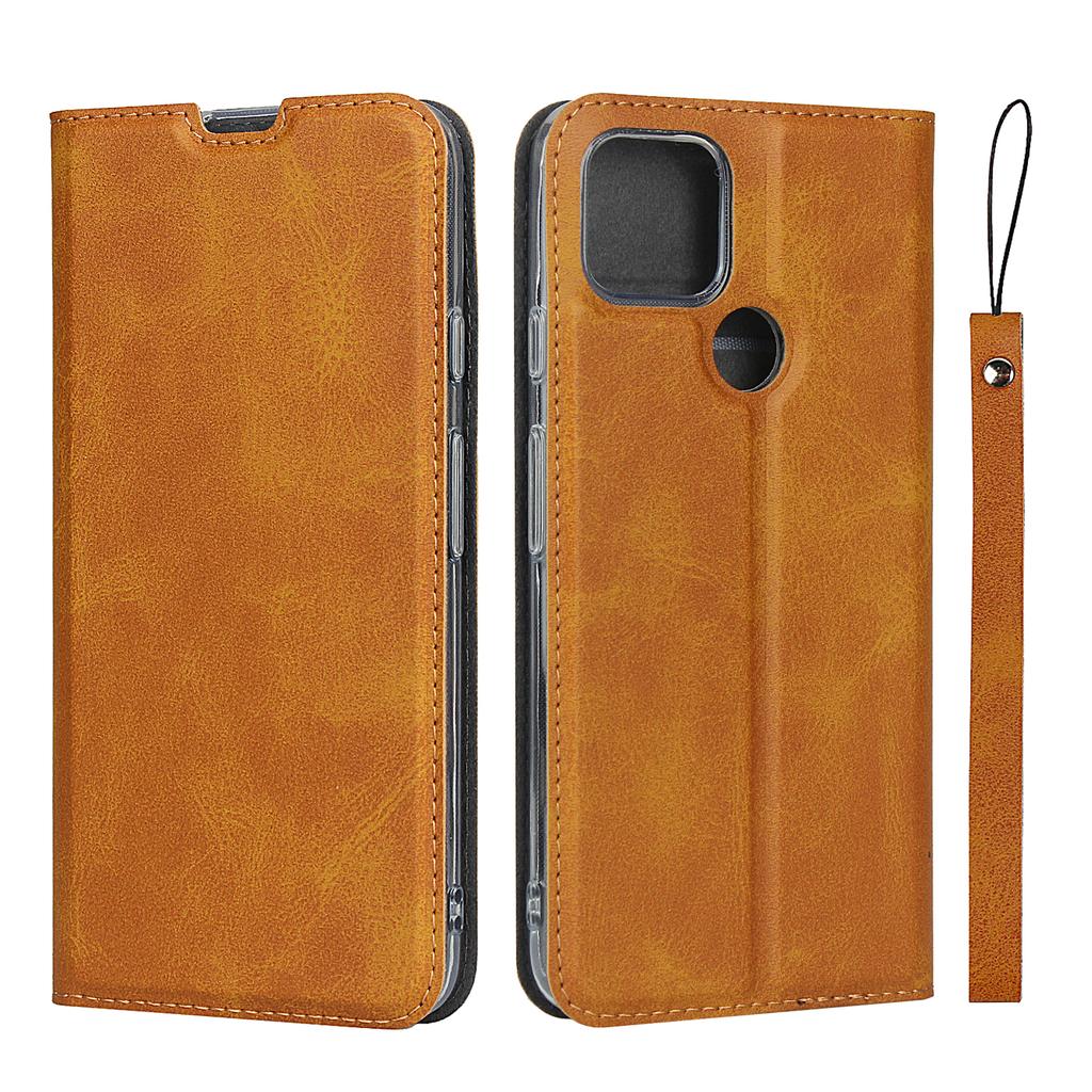 Husă premium din piele pentru Google Pixel 4A 5A 5G / Pixel 4A Husa flip retro ultra-subțire Capac cu adsorbție magnetică Fundas+ 1 Șnur