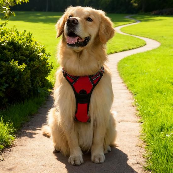 Anti-Zug Hundegeschirr Gepolstertes Hundegeschirr mit Einstiegsdesign Anti-Zug Kontrollgeschirr mit Verstellbaren Gurten für Hunde aller Größen