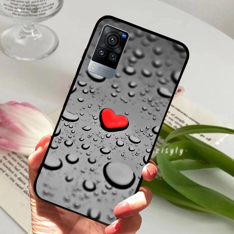 For VIVO X60 Pro 5G Case V2046 V2047A Cartoon Cute Matte Silicone TPU Soft Phone Cover For Vivo X60 X 60 Shockproof Coque Bumper