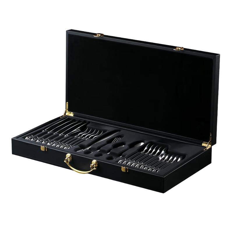 Huadian Shitong French Romantic 304 Stainless Steel 24-Piece Cutlery Set