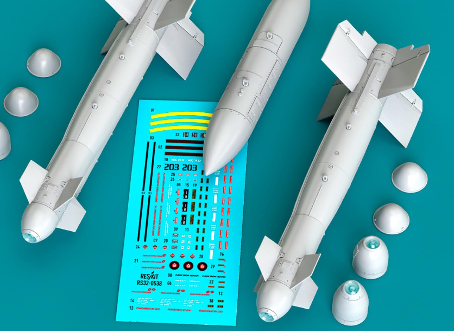 

Reskit Ракета с контейнером передачи данных Пластиковый набор деталей 1/32 AGM-130A (2 куска) AN-AXQ-14 (1 кусок) RSK32-0538 (Самолет)