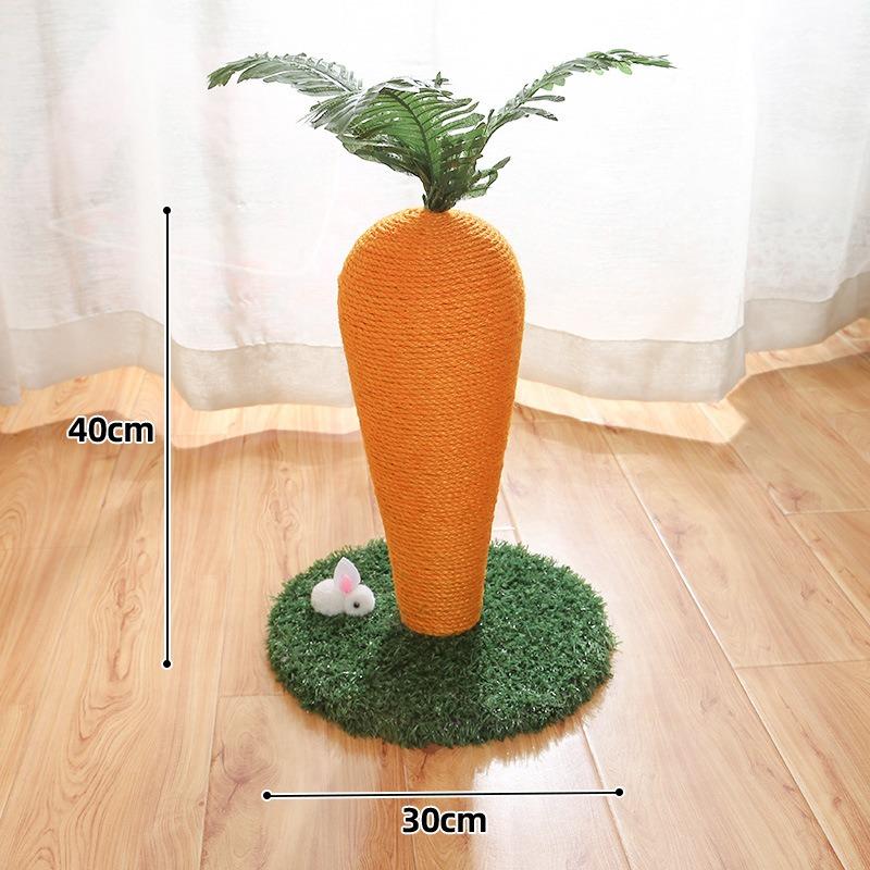 Cat Scratching Board - No Shavings Upright Sisal Carrot Climbing Frame Cat Toy Cat Pet Supplies
