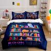 Books, Owl, Cat, Shelves. Bedding Sets Duvet Cover Sets Duvet Covers Pillowcases(1*Duvet Cover 2*Pillowcases Without Duvet Insert)