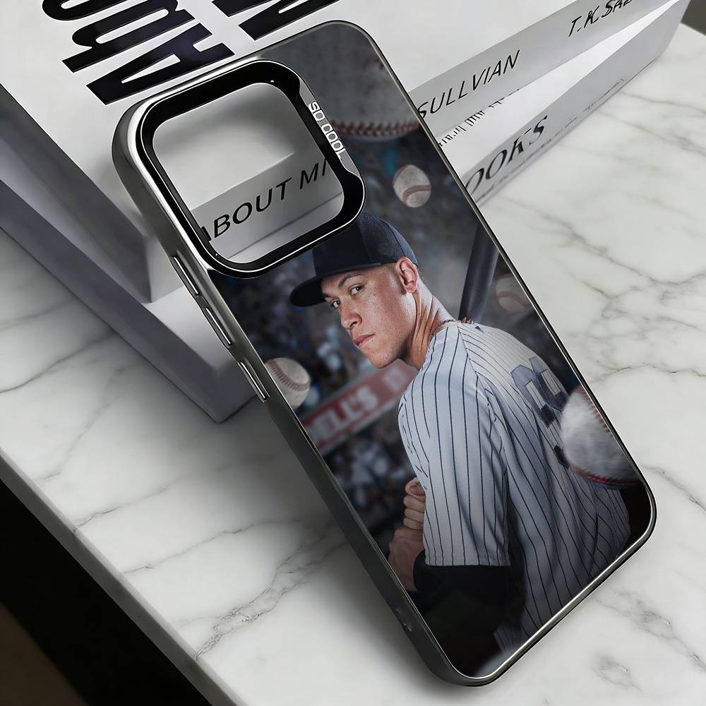 

A-Aaron Judge Phone Case For iPhone 17,16,15,14,13,12,11 Plus,Pro Max,XS,Colored Silver Plated Inside Cover iPhone13