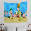 PPhineas And FFerb Cartoon Tapestry Wall Hanging Tapestry Art Deco Blanket Curtain Hanging At Home Bedroom Living Room Decor