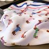 Light Luxury Dachshund Animal Printed Chiffon Square Scarf Shawl 70*70cm Versatile High-End Neck Wrap for Women