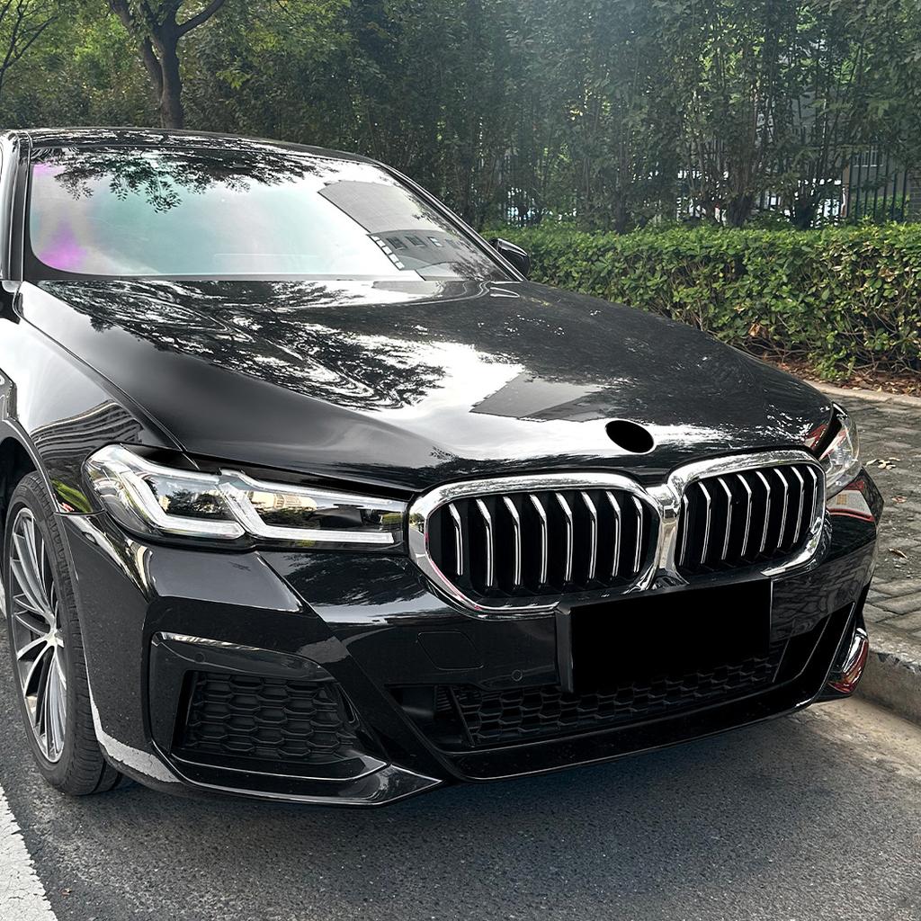 For BMW 5 Series G30 G31 G38 530i 530d 530e 2021-2023 Front Headlight Eyebrows Eyelids ABS  Sticker Exterior Modification Cover