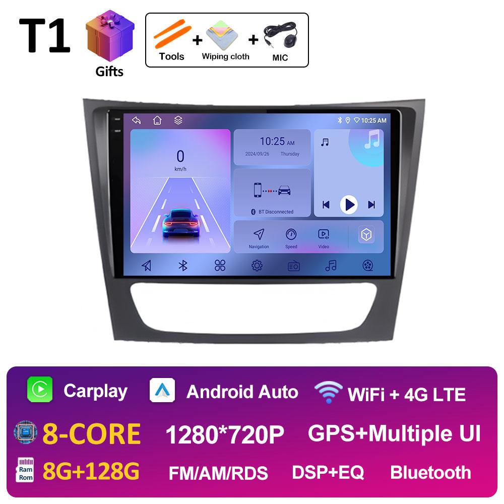 For Mercedes Benz E-class W211 2002 2003 2004 - 2008 GPS Navigation Wireless Carplay DSP Stereo Autoradio QLED IPS Screen WIFI