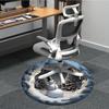 1pc Snowman Winter Scene Chair Carpet for Office, Soft, Non Slip Polyester Mat, Office, Entryway, Living Room, Bedroom