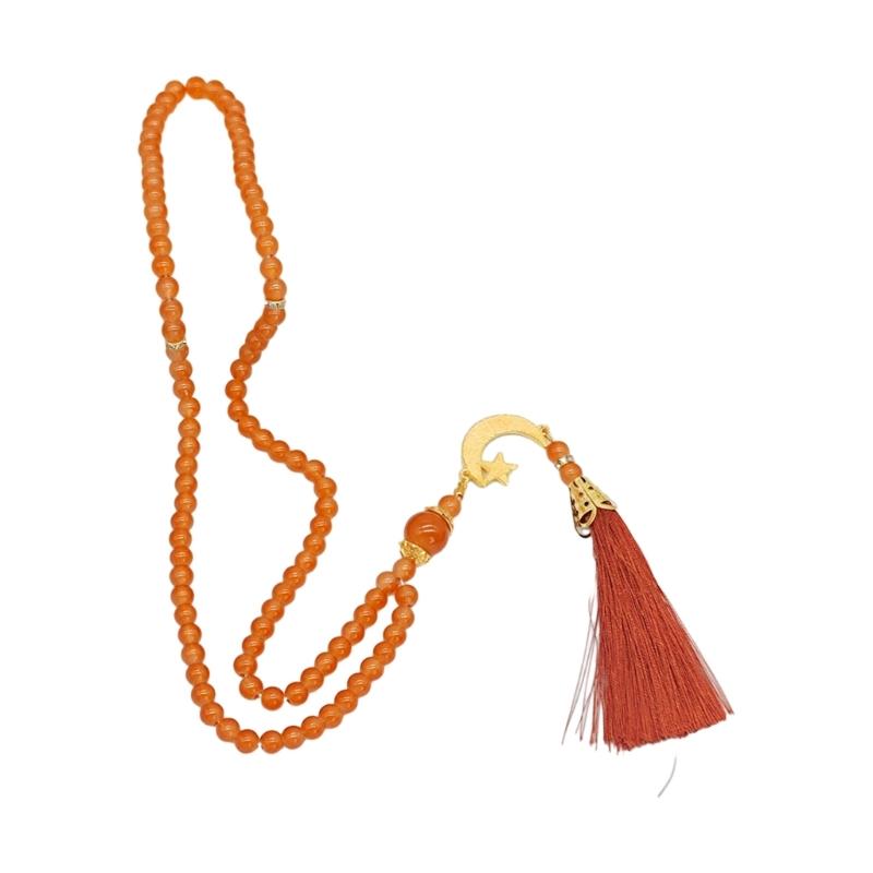 Delicate Rosary Beads Islamic Bracelet Religious Amulet 99 Count Tasbih