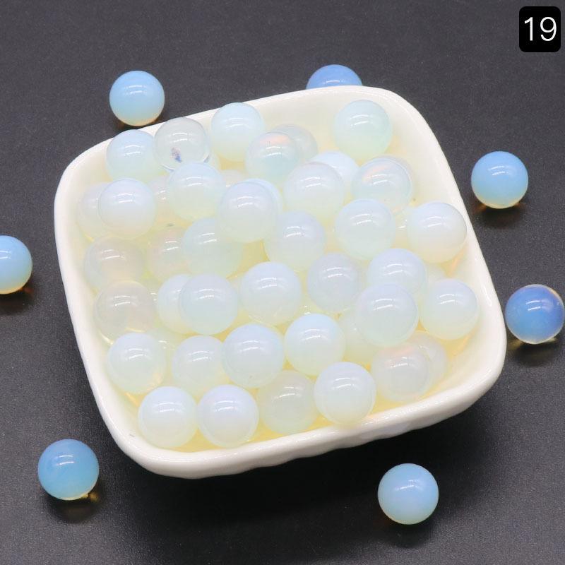 1189-12MM Natural Round Crystal Stone Bead, No Hole, Mini Small Ball for DIY Jewelry and Crafts