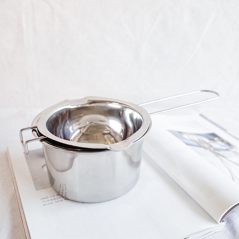Hrnec na tavení vosku na svíčku 400/600 ml s tepelně odolnou rukojetí pro rozpouštění čokoládových bonbónů a pomůcek na výrobu svíček