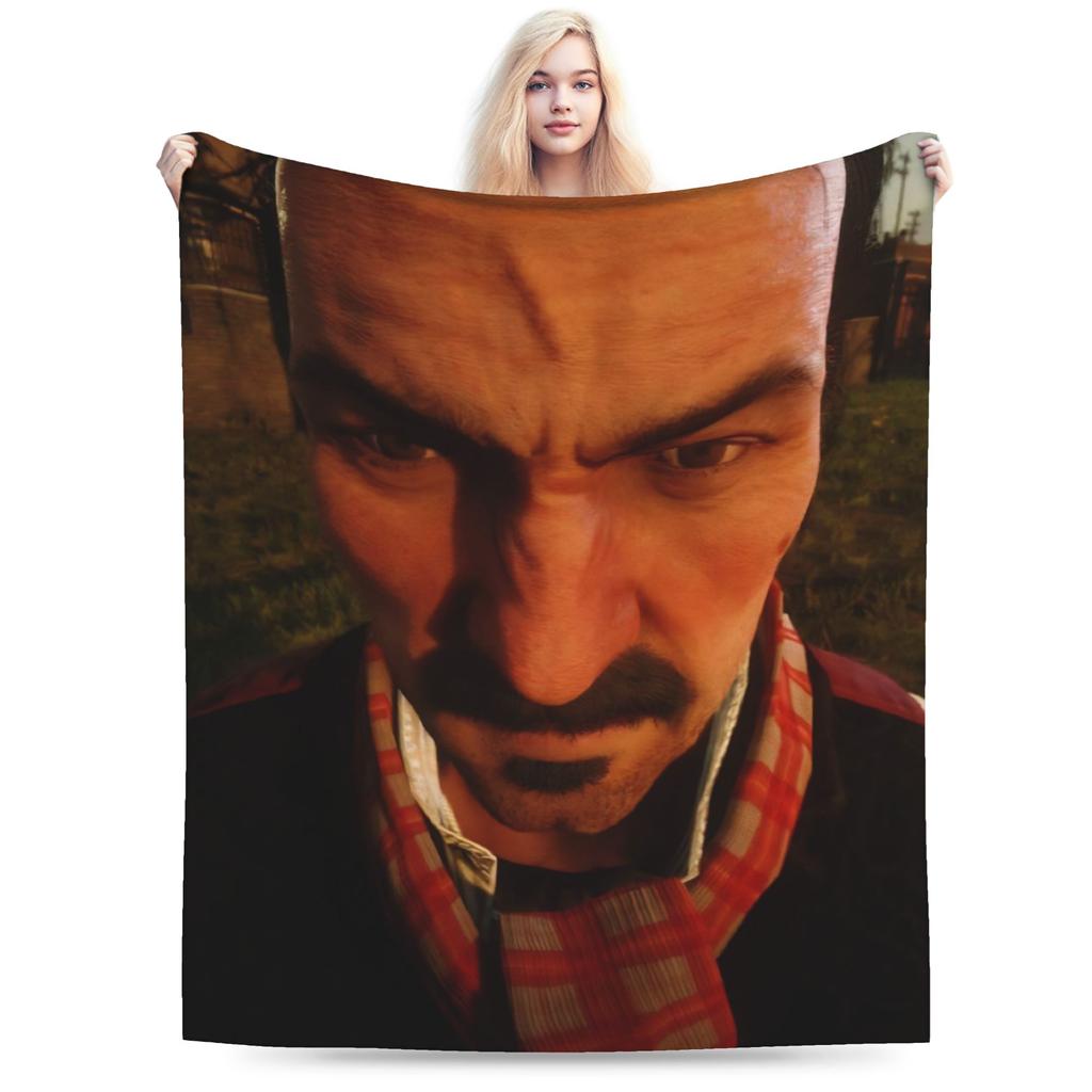 Arthur Morgan Baby Mädchen Gestrickte Decke Flanell RDR2 Spiel Super Warme Überwurfdecke für Draußen Reisen Schlafzimmer Steppdecke