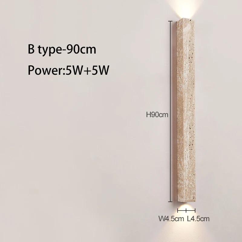 Long Strip Wall Lamp Creative Staircase Bedroom Bedside Wabi Sabi Cream Style Living Room High-end Atmosphere Aisle