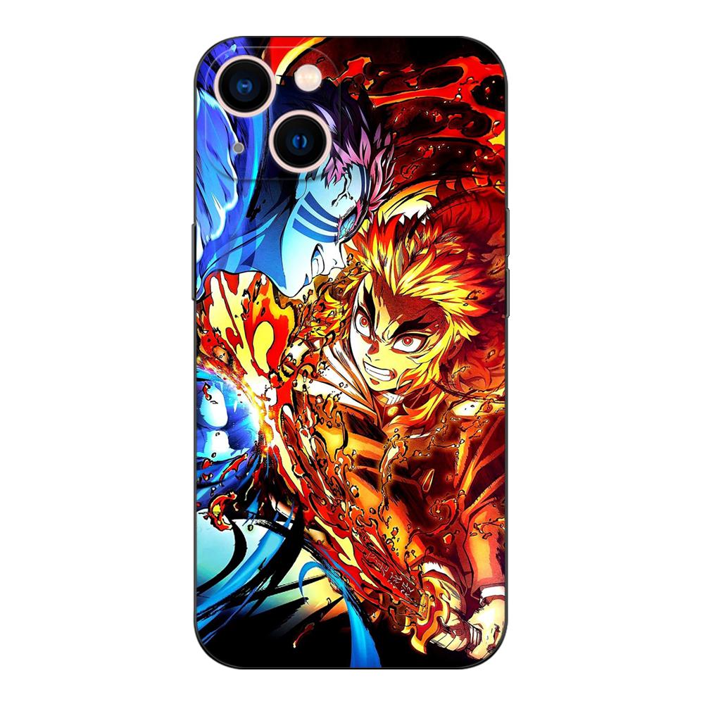 Schwarze TPU-Hülle für Samsung Galaxy S22 S20 S21 FE PLUS ultra+S10 E lite Rückseite Rengoku Kyoujurou