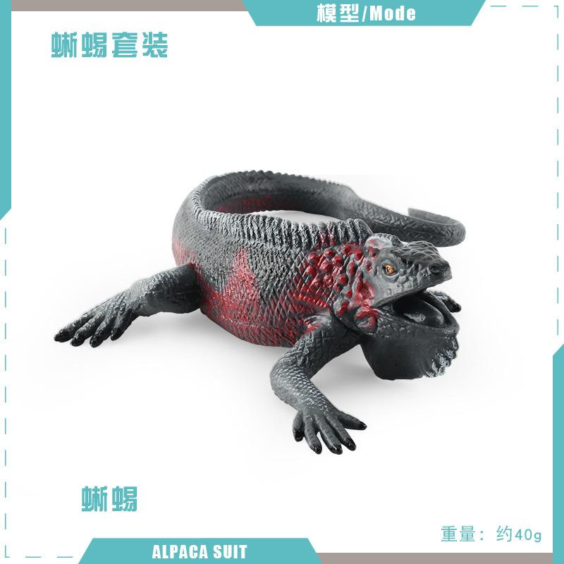 Simulated Lizard Chameleon Amphibian Reptile Model Leopard Print Guardian Iguana Four-Legged Snake Static Ornament