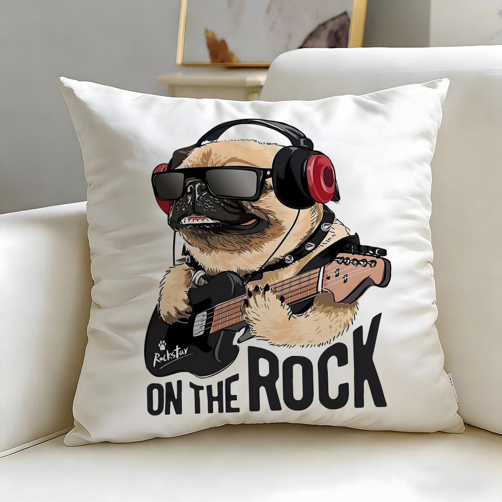 classic animal French Bulldog Cushion Cover Soft EasyWash Pillow Case Versatile for Couch Bed Travel and Office