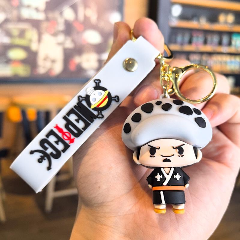 Cartoon Knit Luffy & Zoro Keychain Pendant