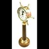 Antique Nautical Table Top Clock Vintage Maritime Ship Wheel Style Clock