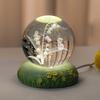 Rustikales Kunstharzhandwerk 3D Kristallkugel Nachtlicht Ornament