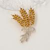 Elegant Gold Wheat Ear Brooch: Women's Anti-exposure Corsage Pin for Suit Coats