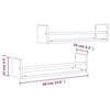 VidaXL Étagères murales avec barres 2 pcs noir 60x16x14 cm 835434