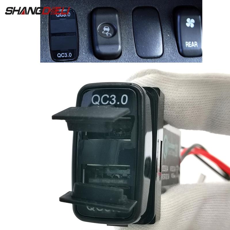 1PC Car Dual USB Charger Interface Socket Fit for MITSUBISHI ASX Lancer Outlander Pajero Auto Accessories