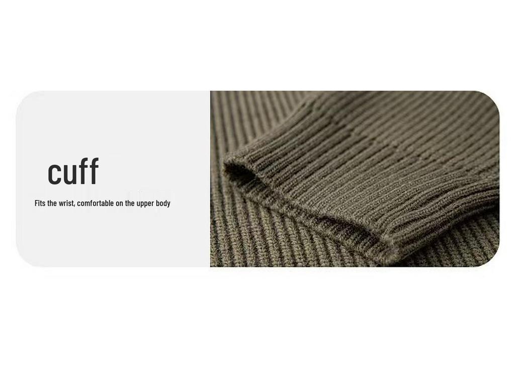 Men's 2025 Autumn/Winter Trendy Casual Knitwear – Versatile Fake Two-Piece Long Sleeve