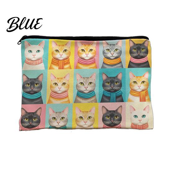 Durable Stitched Bag Cat Printed Storage Bag with Smooth Zipper