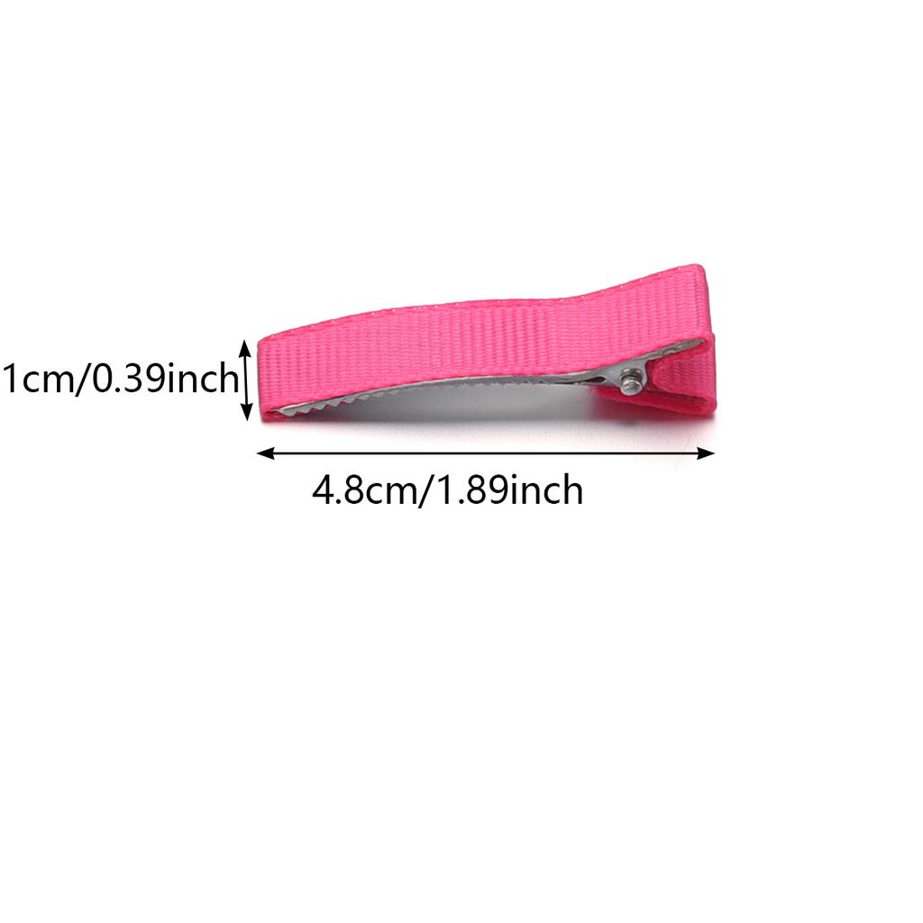 10pcs/lot 48x10mm Colorful Flat Alligator Ribbon Hair Clips Jewelry Making DIY Handmade Barrettes Craft Hairpin Accessories