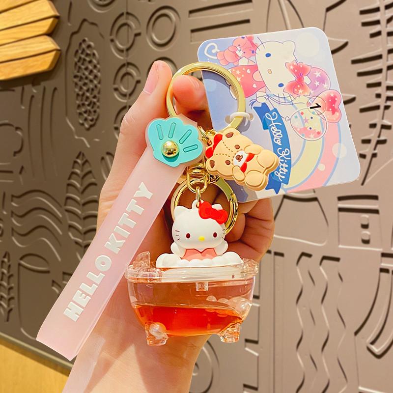 Adorable Hello Kitty Cartoon Keychain Cute Pvc Bag Charm Perfect Gift For Couples StyleA