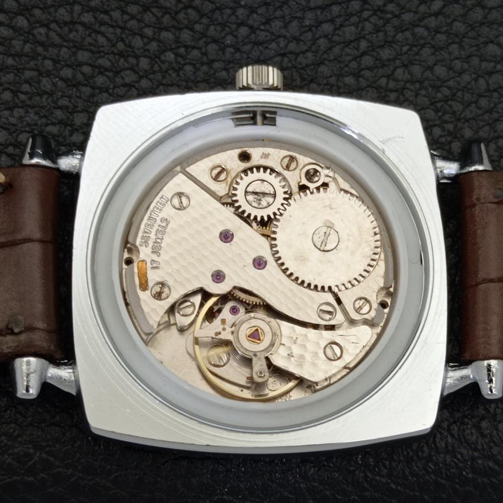 VINTAGE HAND-WINDING SWISS POKER FACE MENS REFURBISHED WHITE WATCH A700903-5 R205a-a700903