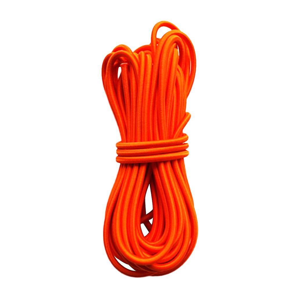 6mm Elastisches Bungee-Seil Stoßdämpferseil Spanngurt Dachgepäckträger UV-stabil Orange 5m