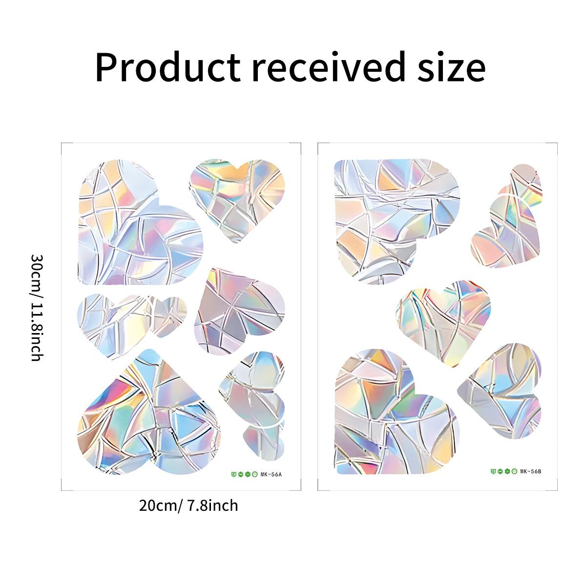 

2Sheet Rainbow Window Stickers PVC Glass Wall Sticker Room Halloween Decoration Self Adhesive Decal 20x30cm 2pcs