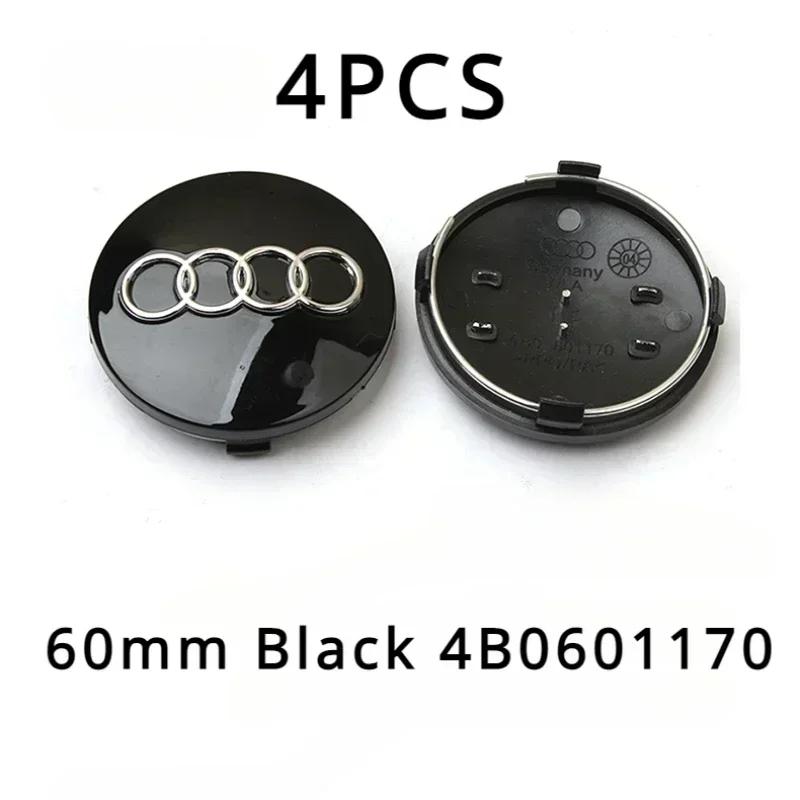Hub Caps Hot For qaz24 4P 60/61/68/69mm For qaz24 Alloy Wheel Centre Caps Hubs Dust Covers qaz24 A3 8L 8P A4 B5 B6 B7 A6 C5