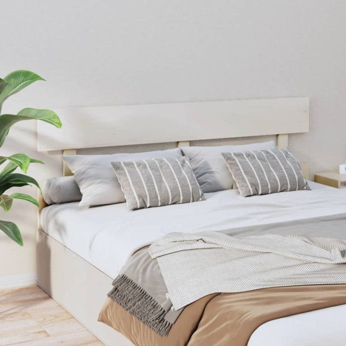 VidaXL Headboard White 164x3x81 Cm Solid Pine Wood 819081